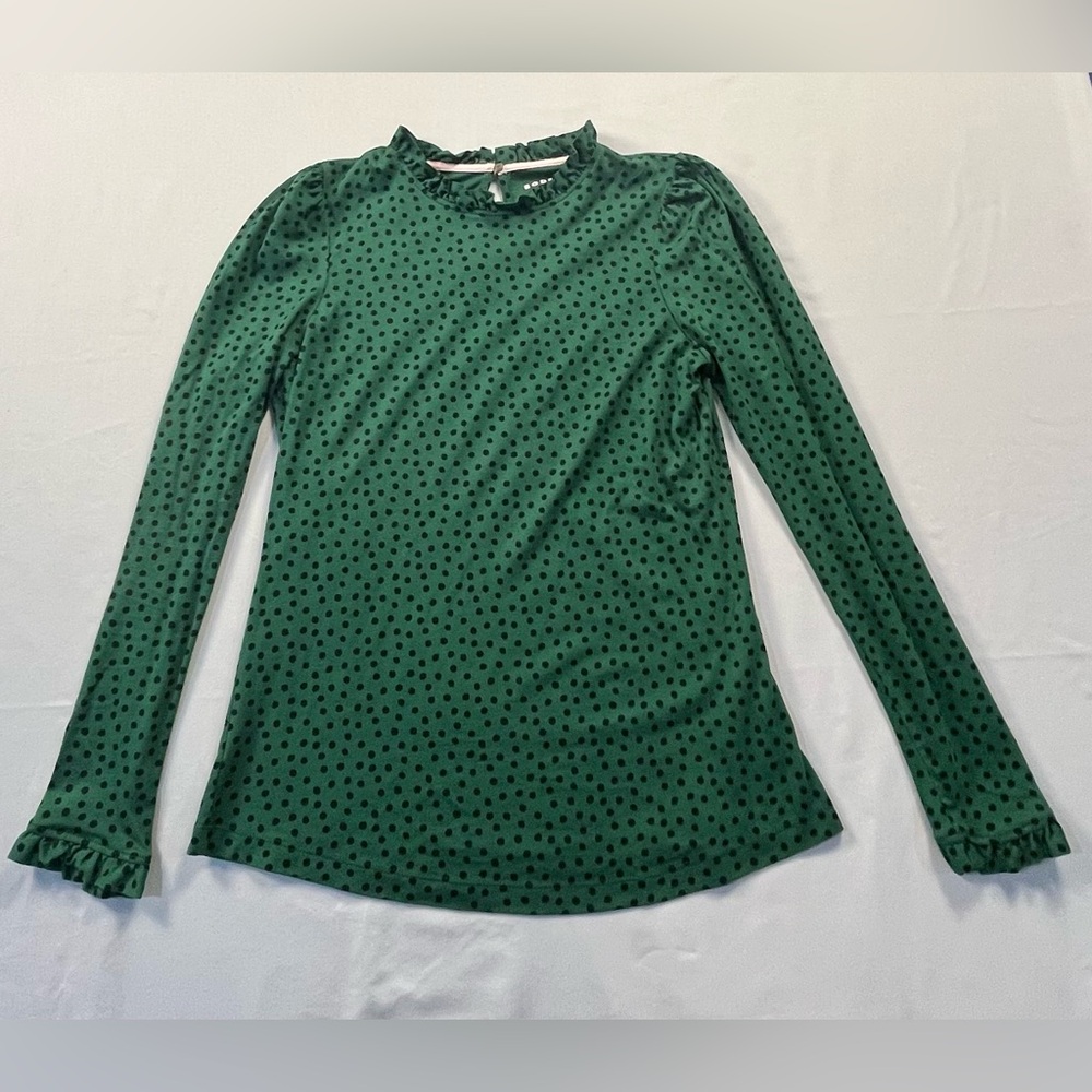 Boden Green Polka Dot Women's Long Sleeved Top